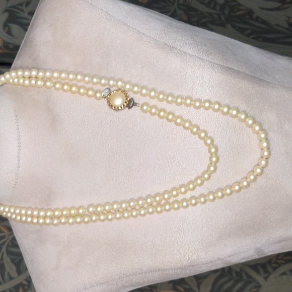 Park Lane Jewelry - Vintage Park Lane Necklace Signed Faux Pearl Beaded long 54"